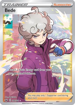 Bede (Full Art) 199/202 - Holofoil Sword & Shield Base Set