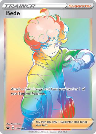 Bede (Secret) 207/202 - Holofoil Sword & Shield Base Set