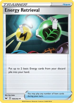 Energy Retrieval 160/202 Sword & Shield Base Set