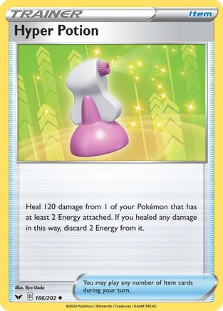 Hyper Potion 166/202 - Reverse Holofoil Sword & Shield Base Set