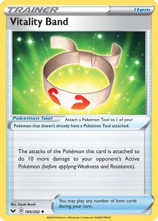 Vitality Band 185/202 - Reverse Holofoil Sword & Shield Base Set