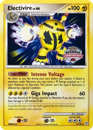 Electivire (Regional Championships) 003/130  League & Championship Cards