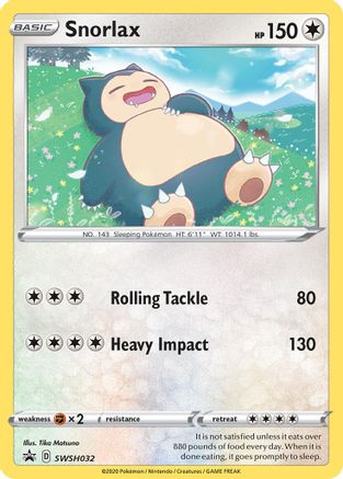 Snorlax SWSH032  - Holofoil SWSH Sword & Shield Promo Cards