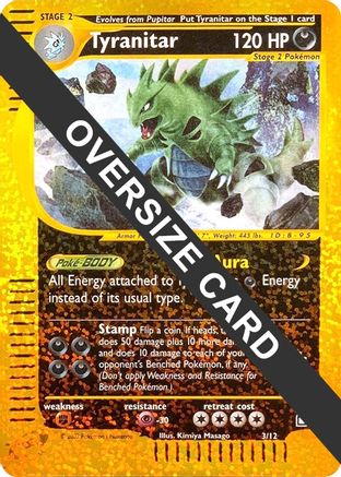 Tyranitar 003/12  - Reverse Holofoil Jumbo Cards