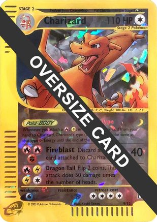 Charizard (Box Topper) 009/12  - Reverse Holofoil Jumbo Cards
