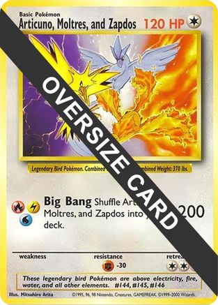 Articuno, Moltres, and Zapdos (Warner Bros. Promo)  Jumbo Cards