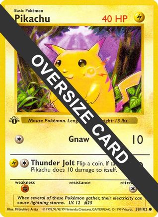 Pikachu 058/102  Jumbo Cards