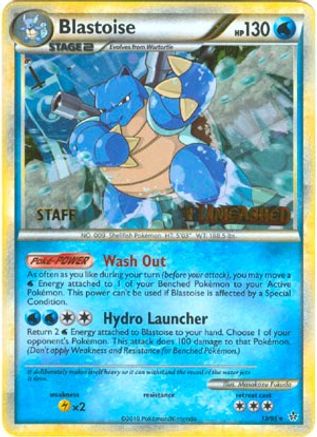 Blastoise (Prerelease) [Staff] 013/95  - Holofoil HGSS Promos