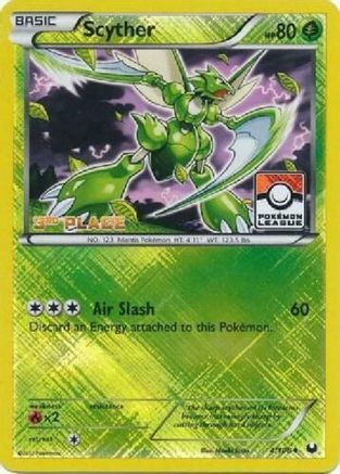 Scyther (Pokemon League) [3rd Place] 004/108  - Reverse Holofoil League & Championship Cards