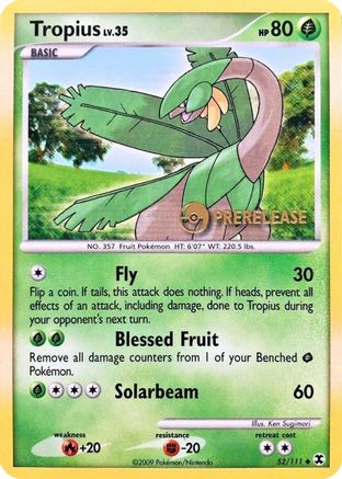 Tropius (Prerelease) 052/111  Nintendo Promos