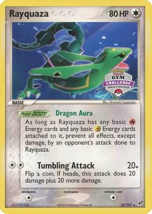 Rayquaza (2004-2005 Gym Challenge) 022/107  League & Championship Cards