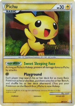 Pichu (Prerelease) [Staff] 028/123  - Holofoil Nintendo Promos