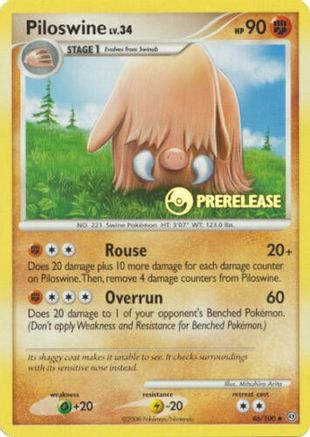 Piloswine (Prerelease) 046/100  Nintendo Promos