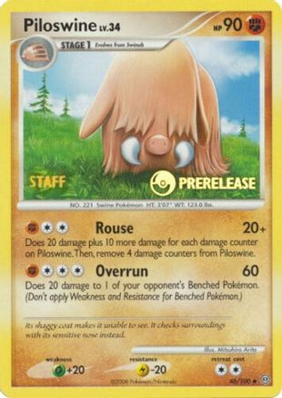 Piloswine (Prerelease) [Staff] 046/100  Nintendo Promos