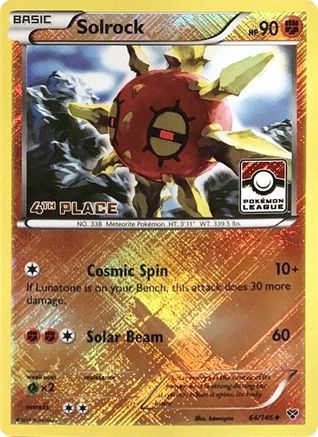 Solrock (Pokemon League) [4th Place] 064/146  - Reverse Holofoil League & Championship Cards