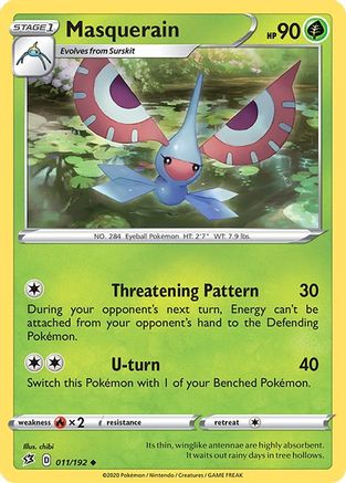 Masquerain 011/192 - Reverse Holofoil Rebel Clash