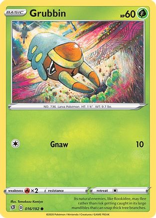 Grubbin 016/192 - Reverse Holofoil Rebel Clash