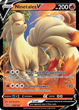 Ninetales V 026/192 - Holofoil Rebel Clash