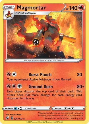 Magmortar 030/192 - Reverse Holofoil Rebel Clash