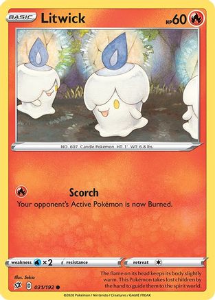 Litwick 031/192 - Reverse Holofoil Rebel Clash