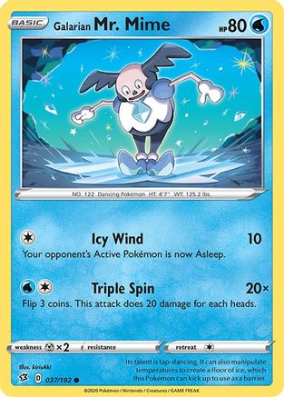Galarian Mr. Mime 037/192 - Reverse Holofoil Rebel Clash