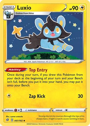 Luxio 061/192 - Reverse Holofoil Rebel Clash