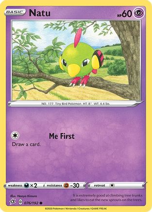 Natu 076/192 - Reverse Holofoil Rebel Clash