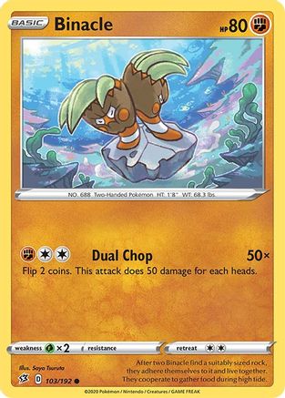 Binacle 103/192 - Reverse Holofoil Rebel Clash