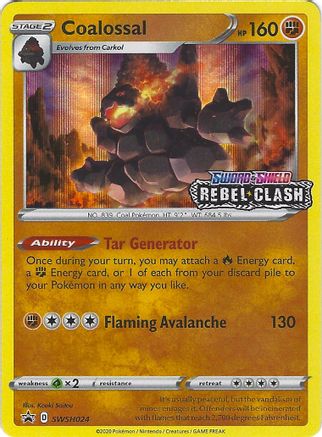 Coalossal (Prerelease) SWSH024  - Holofoil SWSH Sword & Shield Promo Cards