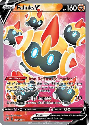 Falinks V (Full Art) 185/192 - Holofoil Rebel Clash