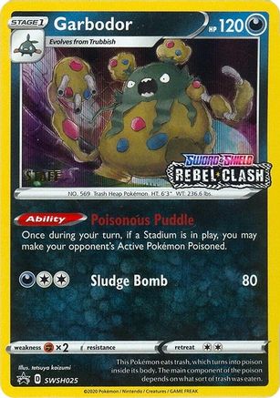 Garbodor (Prerelease) [Staff] SWSH025  - Holofoil SWSH Sword & Shield Promo Cards