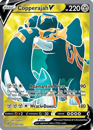 Copperajah V (Full Art) 187/192 - Holofoil Rebel Clash