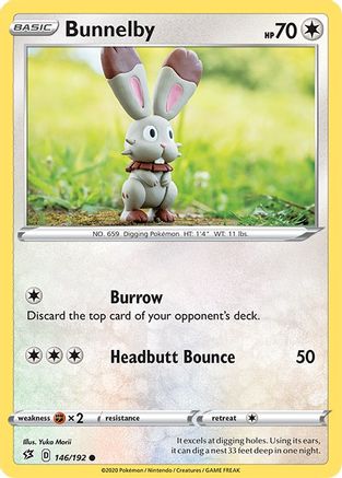 Bunnelby 146/192 - Reverse Holofoil Rebel Clash