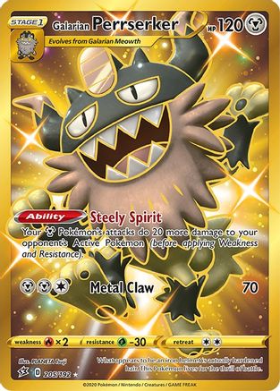 Galarian Perrserker (Secret) 205/192 - Holofoil Rebel Clash