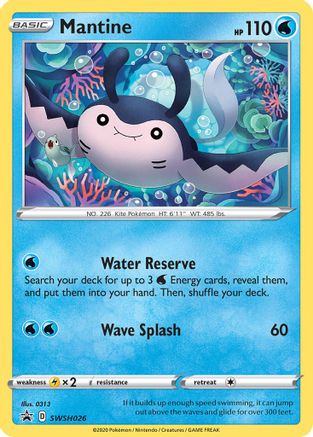 Mantine SWSH026  - Holofoil SWSH Sword & Shield Promo Cards