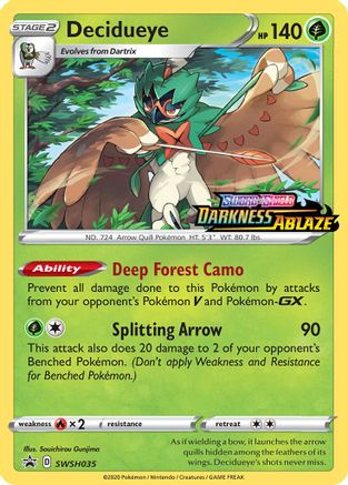Decidueye (Prerelease) SWSH035  - Holofoil SWSH Sword & Shield Promo Cards