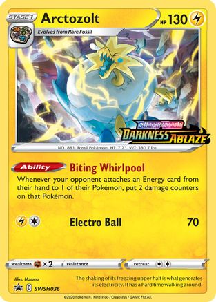 Arctozolt (Prerelease) SWSH036  - Holofoil SWSH Sword & Shield Promo Cards