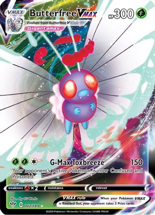 Butterfree VMAX 002/189 - Holofoil Darkness Ablaze
