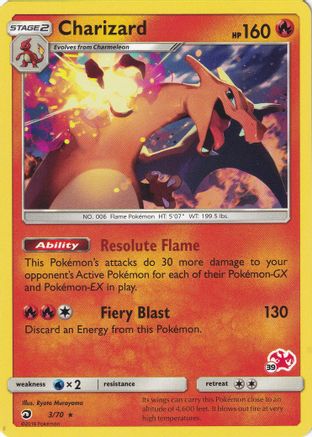 Charizard (#39 Charizard Stamped) 003/70  Battle Academy