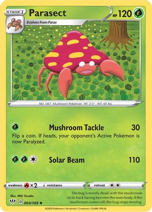 Parasect 004/189 - Reverse Holofoil Darkness Ablaze