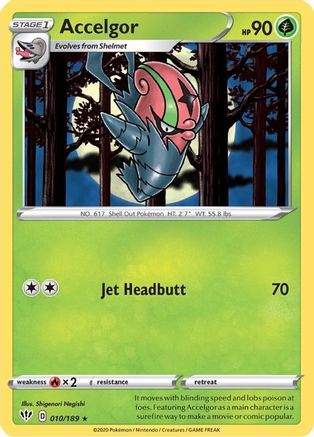 Accelgor 010/189 - Reverse Holofoil Darkness Ablaze
