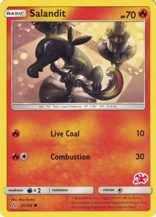 Salandit (#31 Charizard Stamped) 025/156  Battle Academy