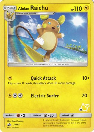 Alolan Raichu (#25 Pikachu Stamped) SM65  Battle Academy