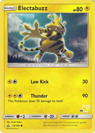 Electabuzz (#58 Pikachu Stamped) 043/156  Battle Academy