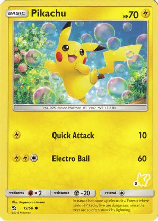 Pikachu (#2 Pikachu Stamped) 019/068  Battle Academy