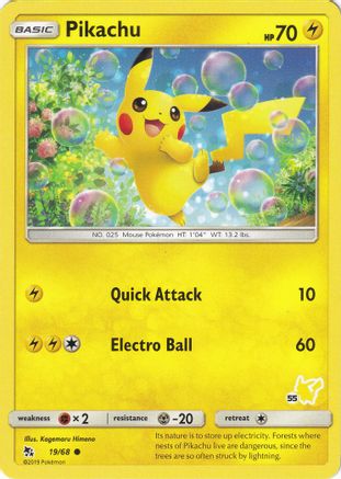 Pikachu (#55 Pikachu Stamped) 019/068  Battle Academy