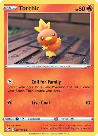 Torchic 022/189 - Reverse Holofoil Darkness Ablaze