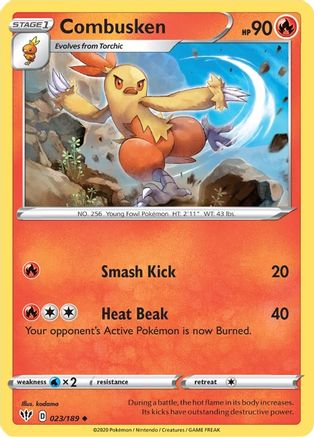 Combusken 023/189 - Reverse Holofoil Darkness Ablaze