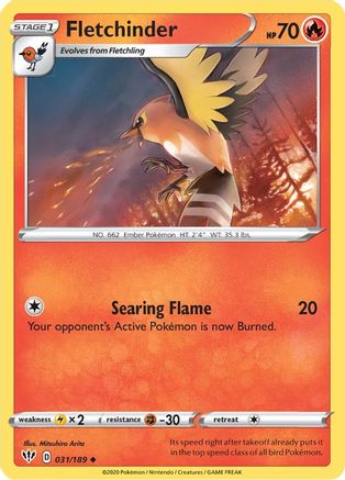 Fletchinder 031/189 - Reverse Holofoil Darkness Ablaze