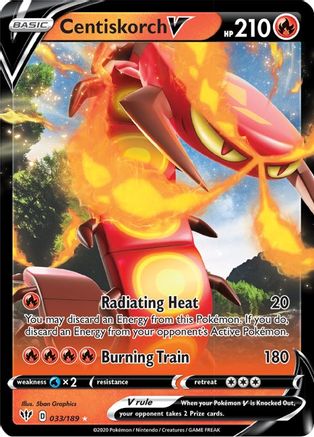 Centiskorch V 033/189 - Holofoil Darkness Ablaze
